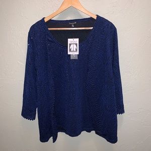 XL Navy Chances R 2-Fer Twin Set